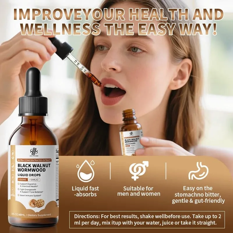 iMATCHME Black Walnut Wormwood Liquid Drops with Berberine,Soursop,Garlic & Clove for Gut Cleanse & Digestive Health Support Antioxidant — image 5