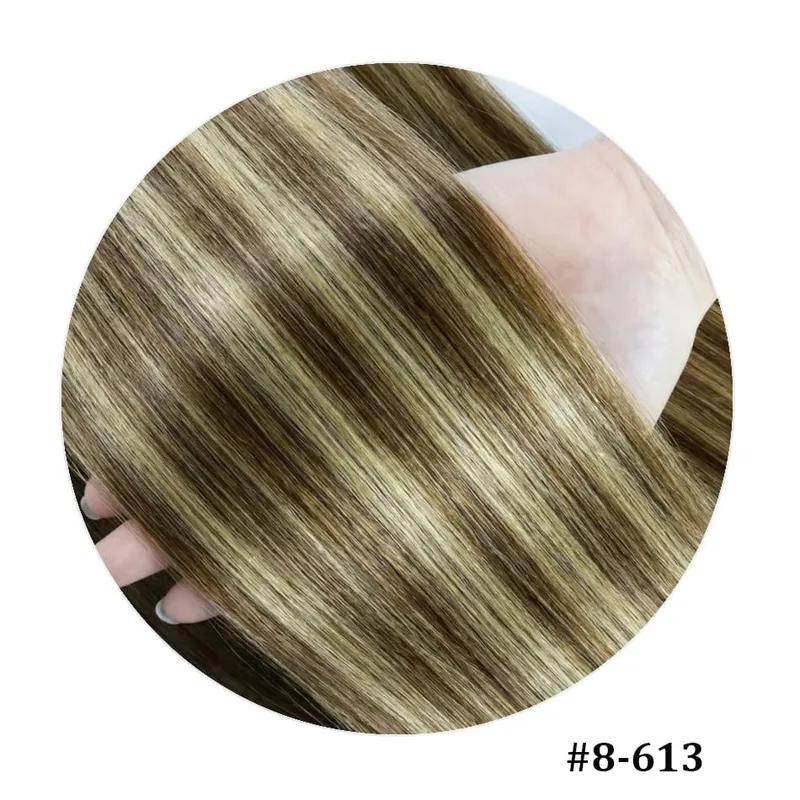 100% Human Hair Adhesive Glue Tape in Hair Extensions for Women Adding Hair Length And Volume Straight Remy Hair Extensions — image 8
