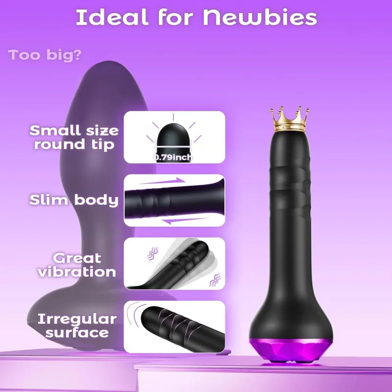Anal Vibrator Male Prostate Massager Rotating Vibrating Butt Plug Adult Sex Toy for Women Men Gay Couples Dildo Masturbator 18+