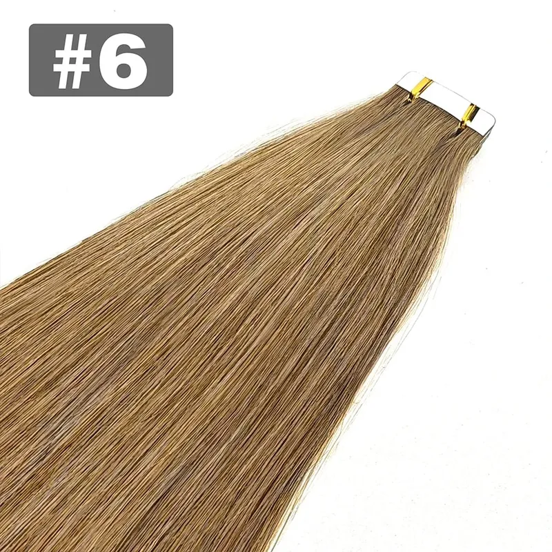 20pcs Tape In Human Hair Extensions Straight Invisible Seamless Natural Black 100% Brazilian Human Hair Tape Ins Hair Extensions — image 11