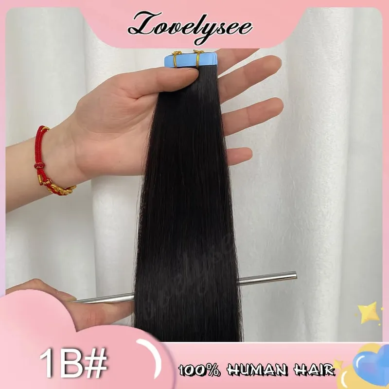 קלטת Balayage בתוספות שיער שיער אדם 100% שיער רמי ישר חלק בלתי נראה 20 יח'/40 יח' קלטת קלטת שיער אדם צ'יק אנד