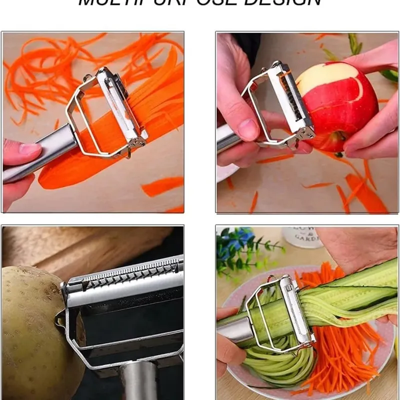 Stainless Double Sided Blade Multi-functional Peeler Vegetable Peeler Double Planing Grater Kitchen Accessories Cooking Tools — image 3