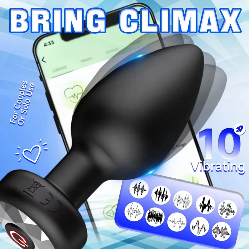 APP Bluetooth Anal Plug Vibrator Sex Toy For Women Remote Control Vibrating Butt Plug Adult Vagina Masturbator Prostate Massager