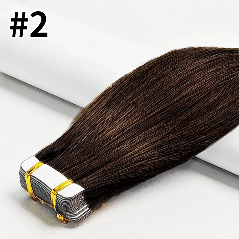 Tape in Hair Extensions Straight Human Hair Brazilian Human Hair Extensions 20Pcs Straight Tape In Adhesive Invisible 50G/Pack — image 8