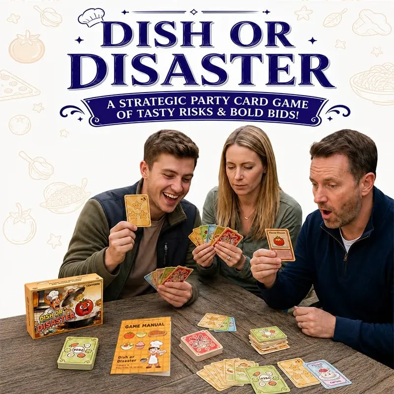 Food Strategy Card Game for 2-6 Players Fast Party Game with Hidden Cards Bidding Choices Push Your Luck Reveals Ages 14+