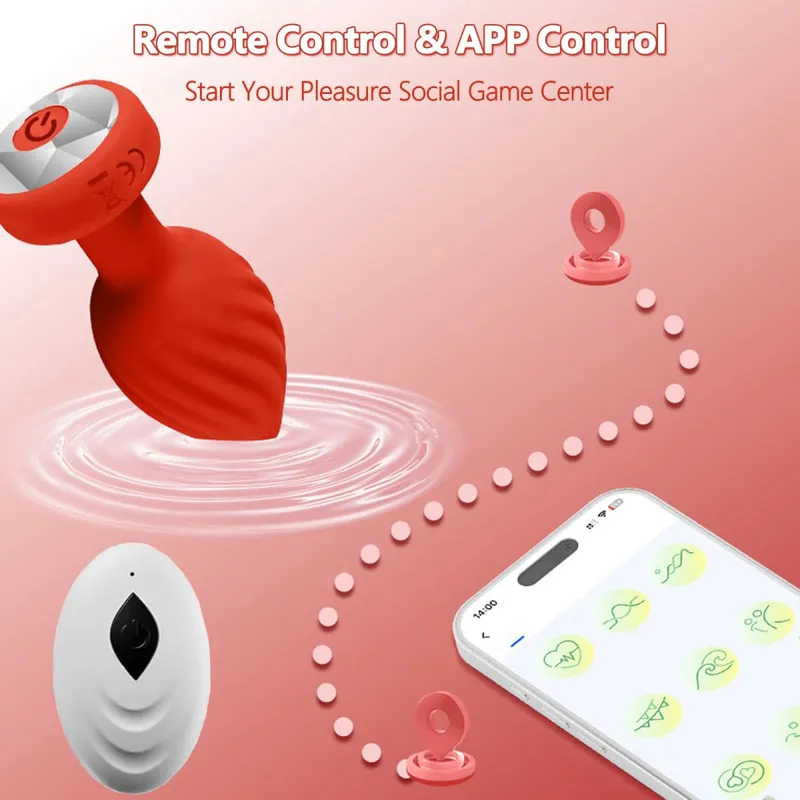 Drahtlose Bluetooth Anal Plug Vibrator Weibliche Vagina Stimulator APP Fernbedienung Butt Plug Massage Erwachsene Sex Spielzeug für Mann Frauen