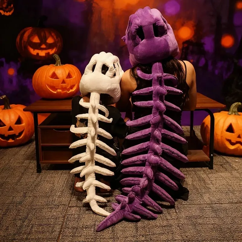 Dinosaur Skeleton Headgear Pillow - 4 Colors Perfect for Party Cosplay & Cozy Sofa Lounging — image 2