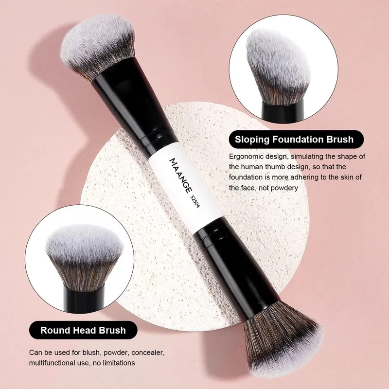 Makeup Brushes Foundation Contour Conceal 3pcs Angled Synthetic Kabuki Brushes for Blending Liquid Cream Powder Cosmetic — image 4