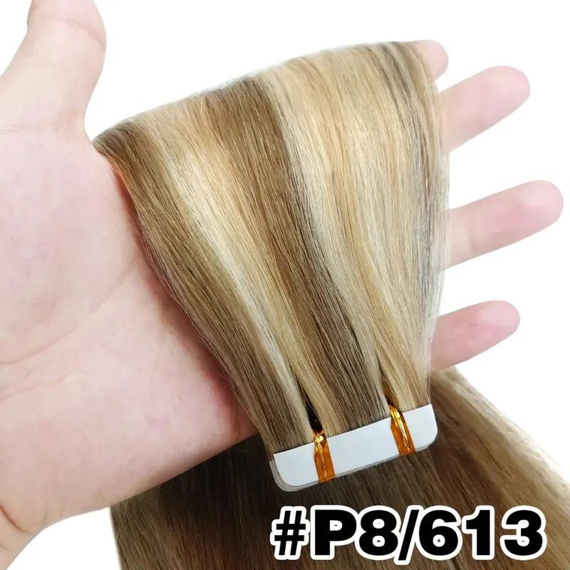 Tape in Human Hair Extension Straight Brazilian Human Hair Extension 2.5g 20pcs 50g Tapes Hair 100% Human Hair Natural Tape Hair — image 8