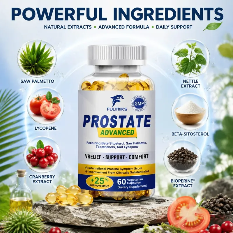Premium Prostate Capsules with Saw Palmetto & Beta-Sitosterol Supports Urinary Flow Prostate Health & Comfort Relieve Bladder — image 3
