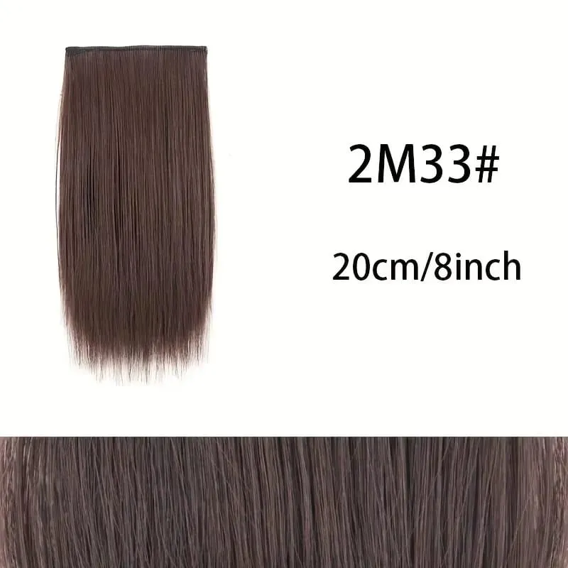 Seamless Synthetic Clip Ins Bangs Hair Extension With Secure BB Clips Thick Lining of Hair Top Side Cover Hairpieces for Women — image 8
