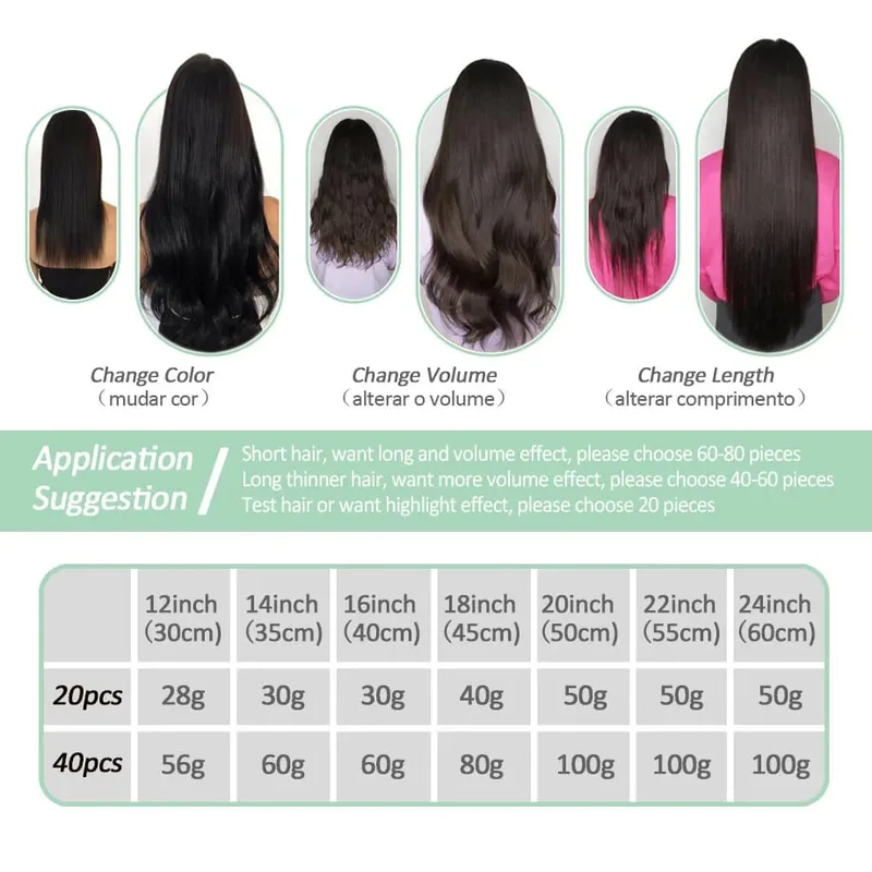 12-24" Brazilian Remy Hair 20pcs Straight Seamless Invisible Tape In Human Hair Extensions Tape In Hair Extensions Human Hair