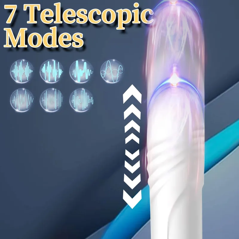 Hammer Vibrator Multifunctional Sex Machine G Spot Stimulation Telescopic Dildo Vaginal Masage Cit Sucking Female Masturbator — image 3