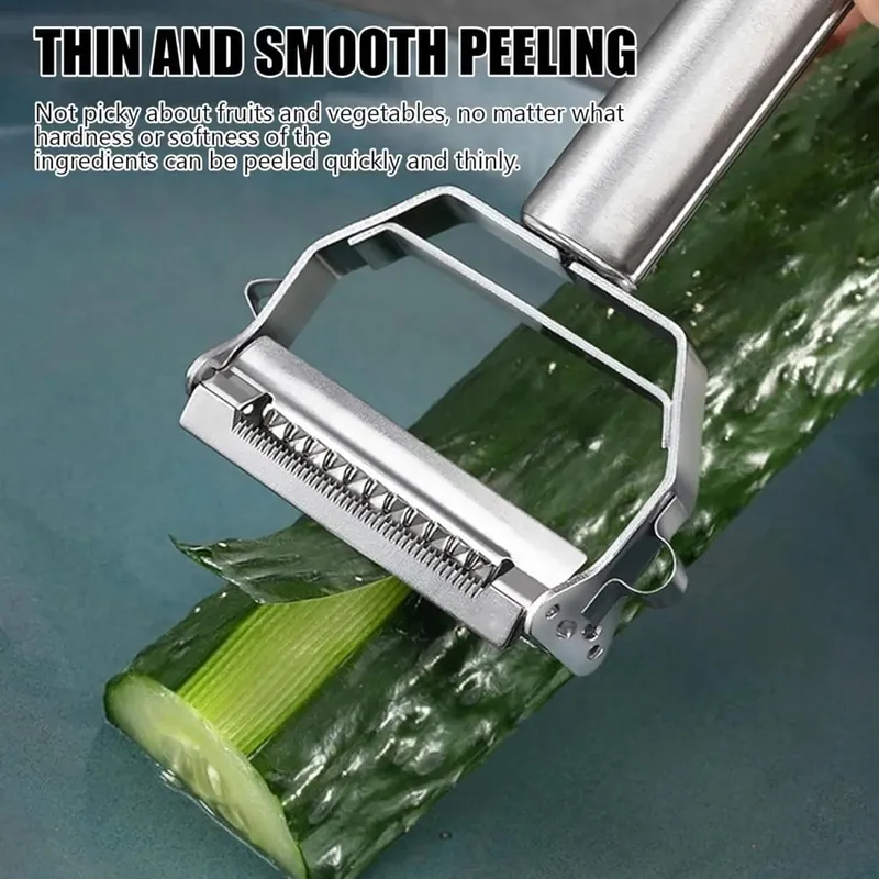 Stainless Double Sided Blade Multi-functional Peeler Vegetable Peeler Double Planing Grater Kitchen Accessories Cooking Tools — image 7
