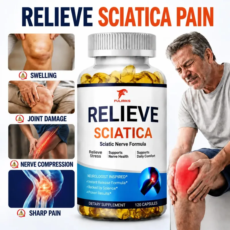 Relieve Sciatica Capsules Support Lower Lumbar Sciatic Hip Thigh Leg Foot Nerve & Joint Health Relax Muscles Flexibility — image 1