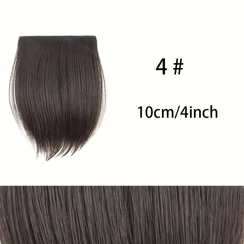 Seamless Synthetic Clip Ins Bangs Hair Extension With Secure BB Clips Thick Lining of Hair Top Side Cover Hairpieces for Women — image 16