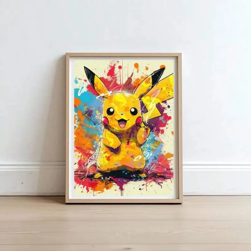 Anime Pokemon Pikachu Charmander Bulbasaur Squirtle Poster HD Canvas Painting Home Living Room Painting Wall Art Children's Gift — image 7