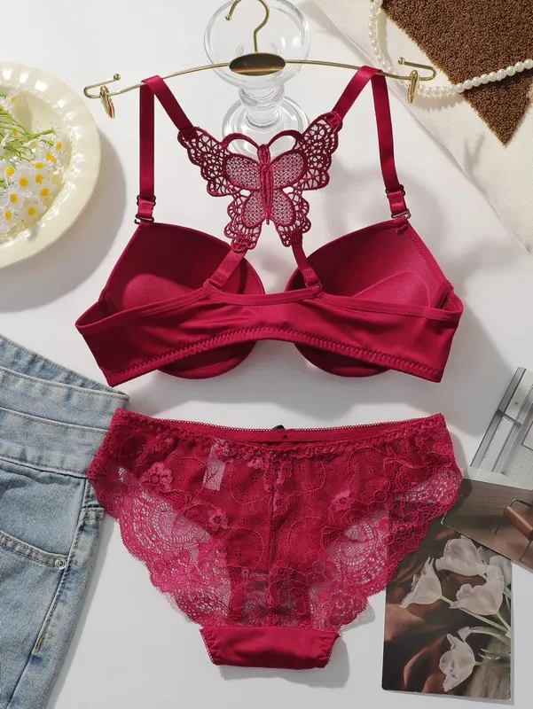 Women's Front Closure Push Up Bra and Panty Set Underwire Lingerie Set 2 Piece Underwear Sets Sexy Comfortable Daily Essentials — image 2