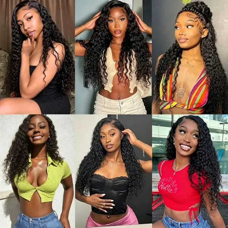 Deep Wave Tape In Hair Extensions Human Hair Skin Weft Seamless Invisible Clip-In And Tape-In Hair Extensions 20Pcs 50G/Pack — image 6