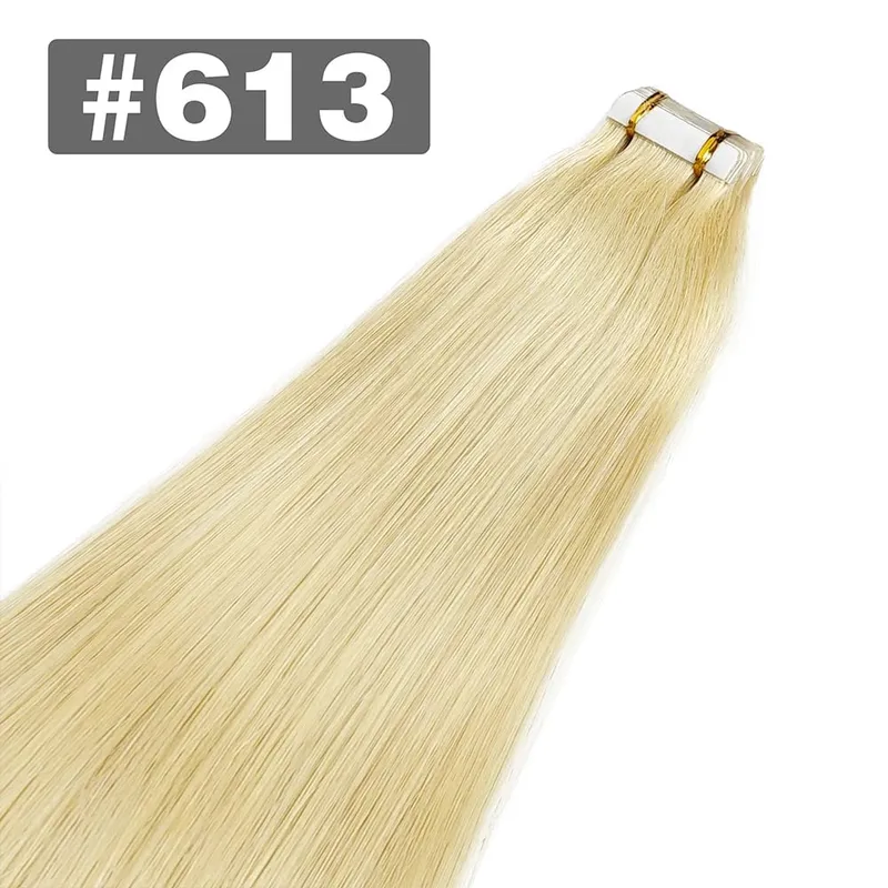 Straight Tape In 100% Real Remy Human Hair Brazilian Human Hair Extensions Skin Weft Adhesive Tape Hair Extensions 50G/set 20pcs — image 13