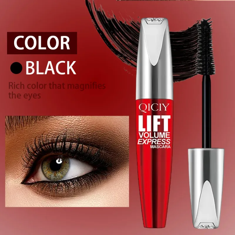 Fórmula 4D Volumizing Black Mascara Non-Clumping Cria cílios alongados e cheios Moda Maquiagem diária para os olhos — image 3