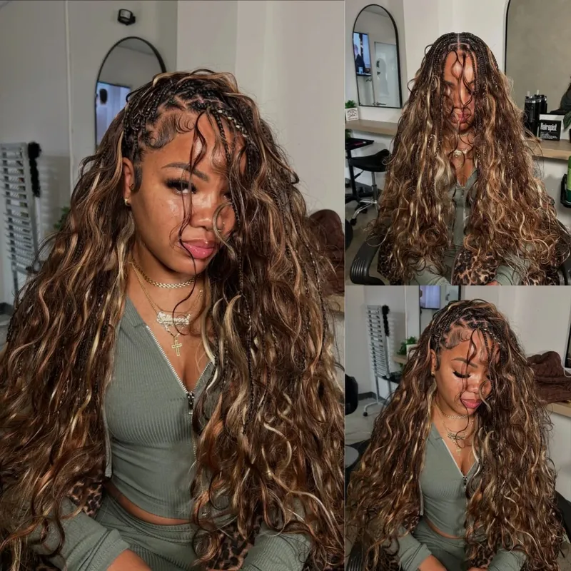 Boho Braiding Hair Body Wave 100% Vrigin Human Braiding Hair 50G/Pc #4/27 Highlight Color Human Hair For Boho Braids 16-26 Inch — image 6
