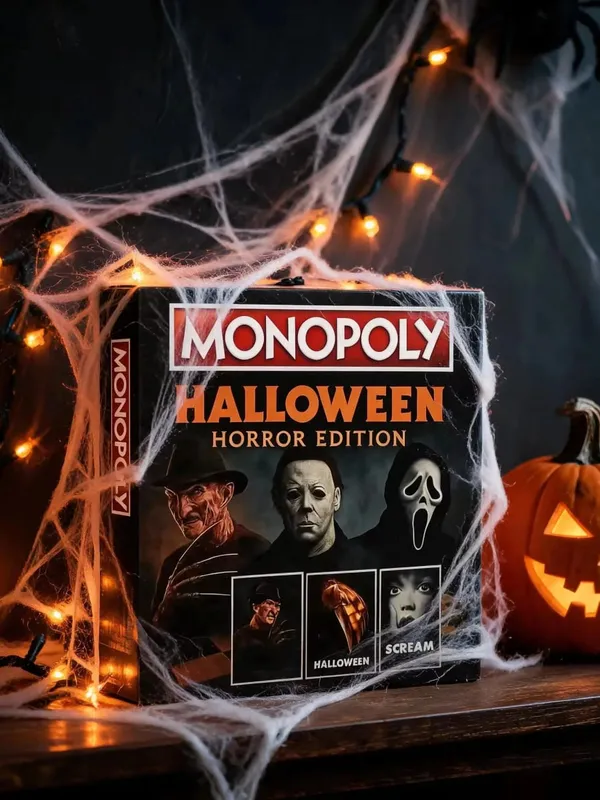 Halloween Horror Monopoly Board Game Horror Movie Killer Character Themed Desktop Game Adult Family Party Game Night Prop Collectible Gift for Horror Lovers