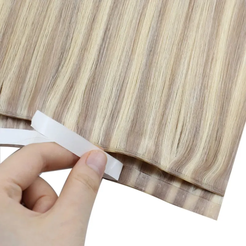 [NEW] Ugeat Remy Tape in Extensions Genius Human Hair Weft Pu Tape in Hair Extensions One Piece for Daily Office Look 50G