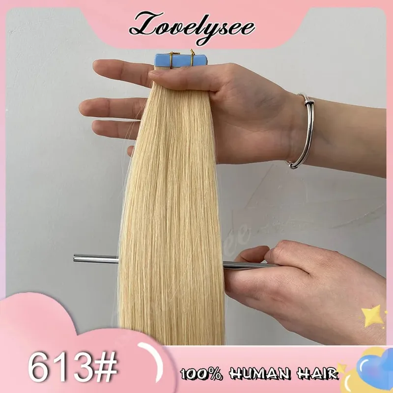 קלטת Balayage בתוספות שיער שיער אדם 100% שיער רמי ישר חלק בלתי נראה 20 יח'/40 יח' קלטת קלטת שיער אדם צ'יק אנד