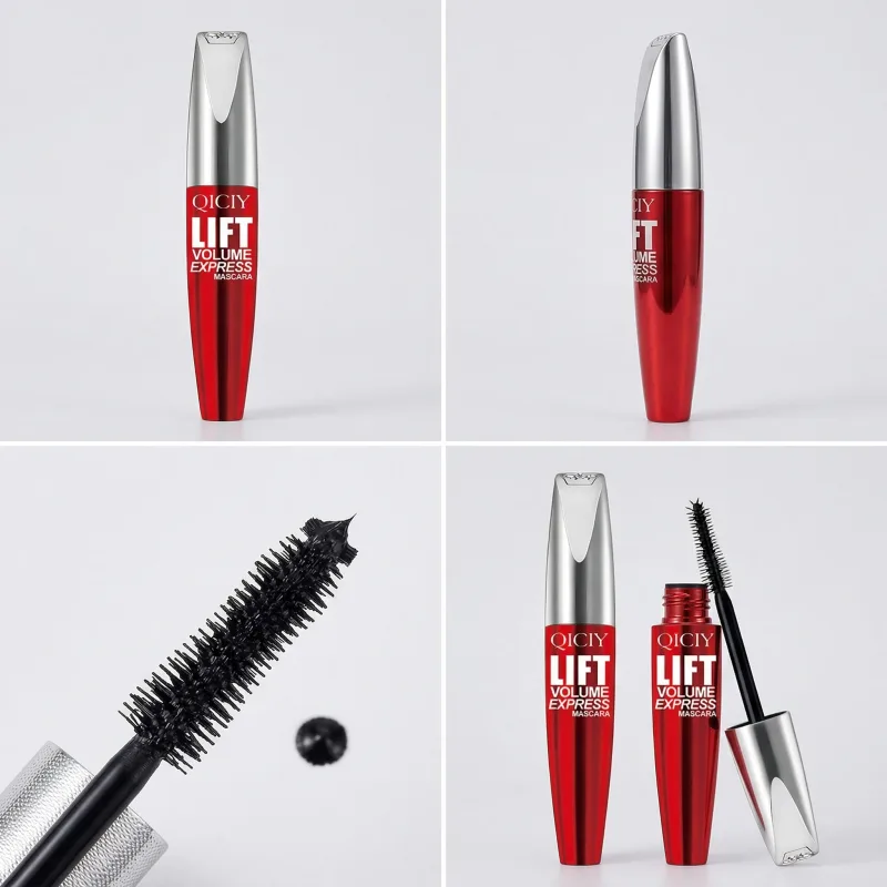 Fórmula 4D Volumizing Black Mascara Non-Clumping Cria cílios alongados e cheios Moda Maquiagem diária para os olhos — image 4