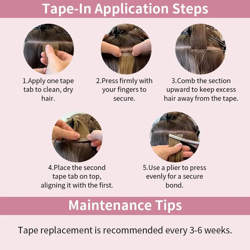 קלטת Balayage בתוספות שיער שיער אדם 100% שיער רמי ישר חלק בלתי נראה 20 יח'/40 יח' קלטת קלטת שיער אדם צ'יק אנד