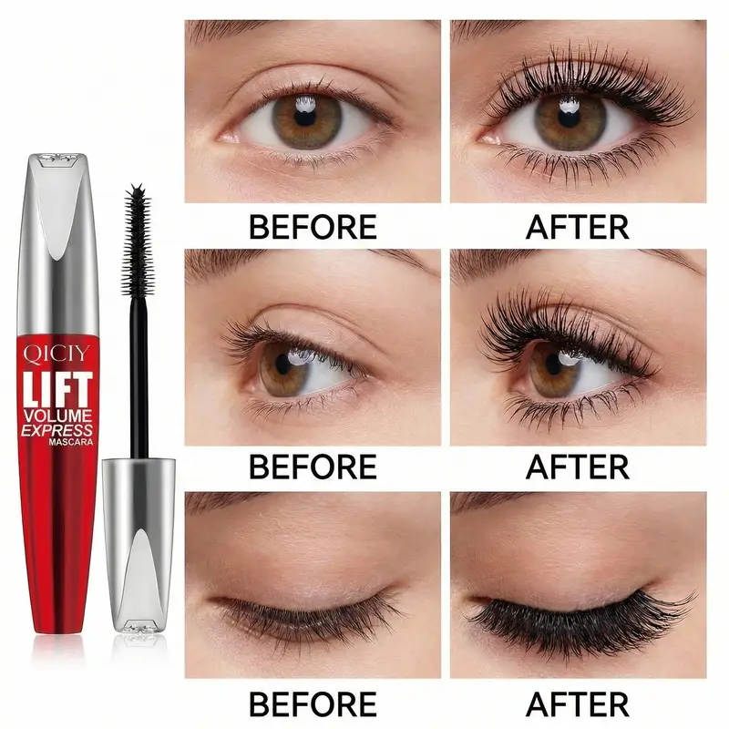 Fórmula 4D Volumizing Black Mascara Non-Clumping Cria cílios alongados e cheios Moda Maquiagem diária para os olhos — image 1