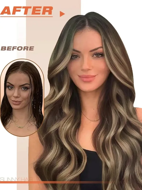 VeSunny Remy Tape In Hair Extensions 100% Brazilian human Natural Hair 12-24 inches 30&50G Balayage Color Seamless Tape Hair