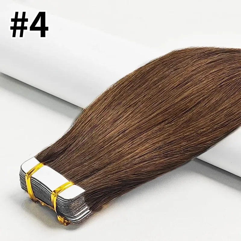 20pcs Human Hair Tape In Hair Extensions Natural Seamless Remy Hair Straight 14-26Inch Lengths with Invisible Tape Ins 50G/Pack — image 10