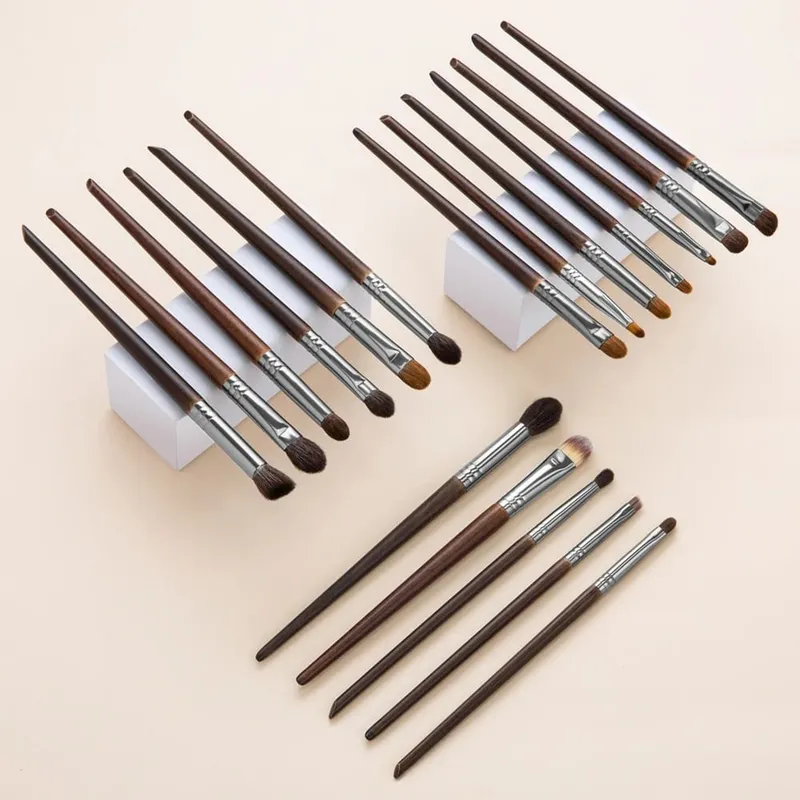 OVW Make-up-Pinsel-Set aus natürlichem Ziegenhaar, Profi-Set, zum Schminken, Mischen, Verwischen, Schattieren — image 3