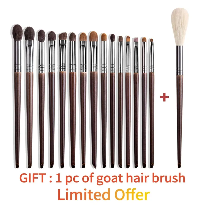 OVW Make-up-Pinsel-Set aus natürlichem Ziegenhaar, Profi-Set, zum Schminken, Mischen, Verwischen, Schattieren — image 12