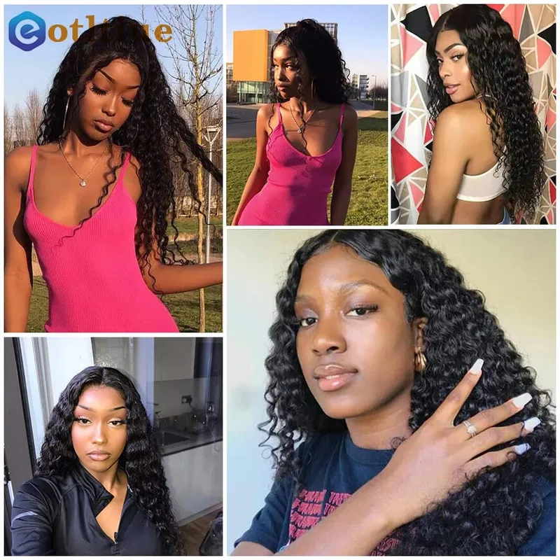 Water Wave Clip in Hair Extensions Real Human Hair Deep Curly Clip Ins for Women 8Pcs 120G Brazilian Remy Human Hair Extensions