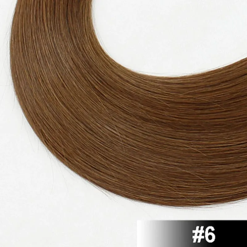 Remy Hair 1g/s 12-28 inch Real Remy Flat Tip Human Hair Extension Silky Straight Dark Brown Pre Bonded Keratin Fusion Hair — image 11
