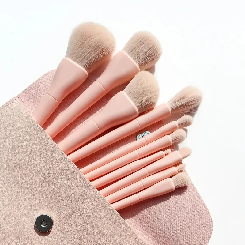 Sada štětců na make-up 10ks oranžová/růžová/modrá/zelená oční stíny štětec na make-up štětec na make-up Natural hair Foundation Powder Blusher