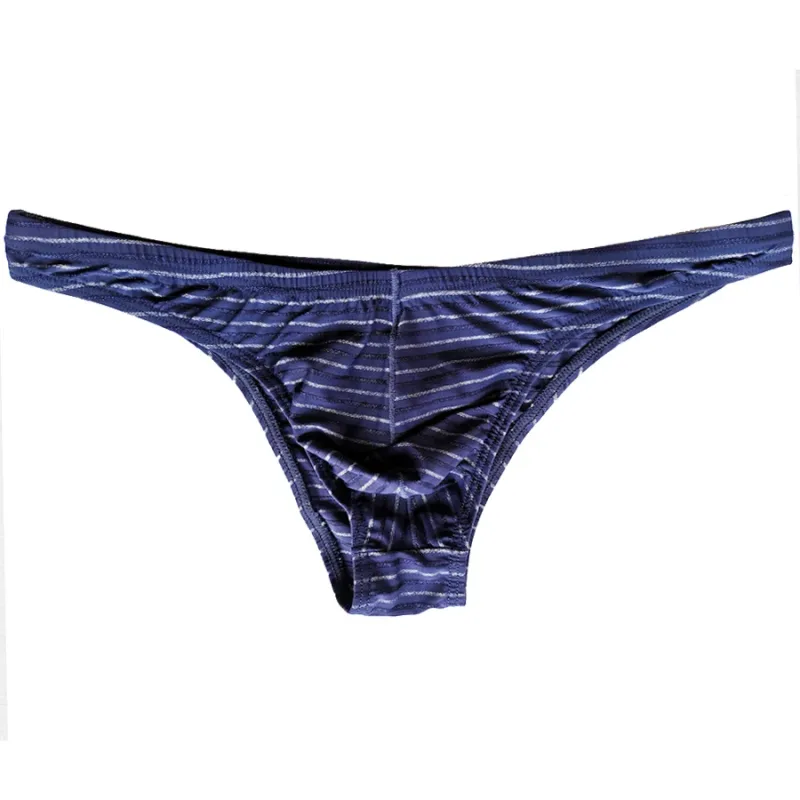 5 Men Sexy Briefs Stripe Bikini Breathable Soft Underwear Cucea Underpants Man Comfortable Gay Pants Cueca Male Panties C903-1 — image 4