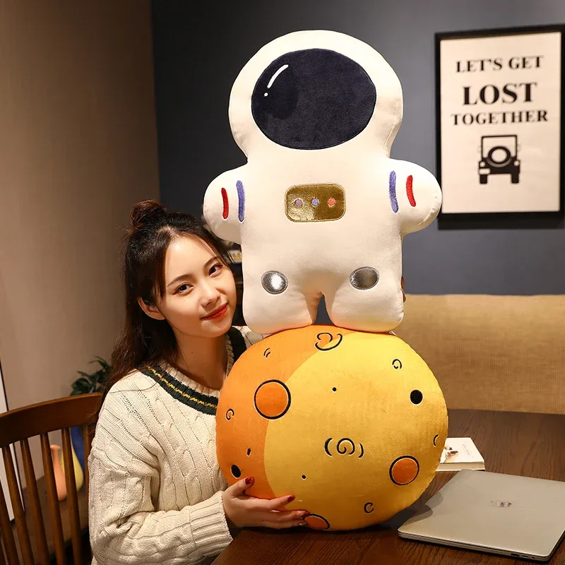 Almohada de peluche creativa para niños, juguetes de peluche de astronauta espacial, cojín de aviación de Marte de simulación divertida, regalo de cumpleaños