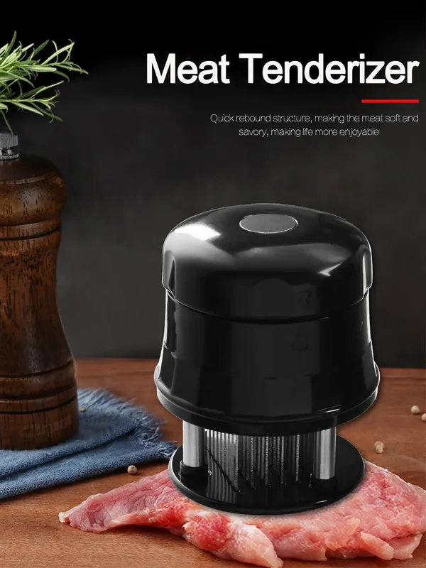 56 Blades Needle Meat Tenderizer Stainless Steel Meat Beaf Steak Mallet Meat Tenderizer Portable Hammer Pounder Cooking Tools — image 7