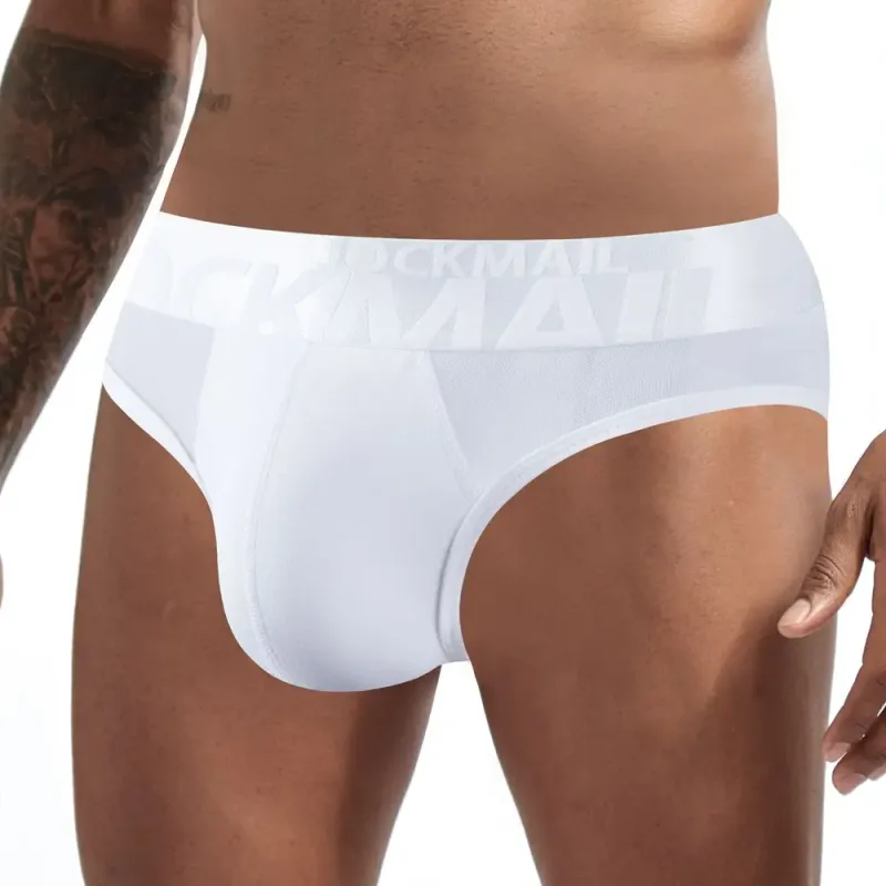 Jockmail Sexy Men's Underwear Briefs Cotton Low Rise Underpant Net yarn Lace, Breathable Summer Shorts calzoncillos hombre slip — image 14