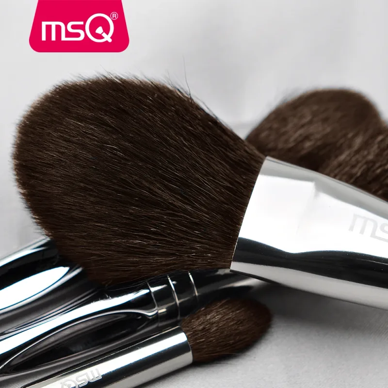 MSQ ใหม่ Professional 11 ชิ้นชุดแปรงแต่งหน้าอายแชโดว์คลาสสิก Lip Foundation แปรงแต่งหน้าแพะ/ม้าผม PVC Handle — image 5
