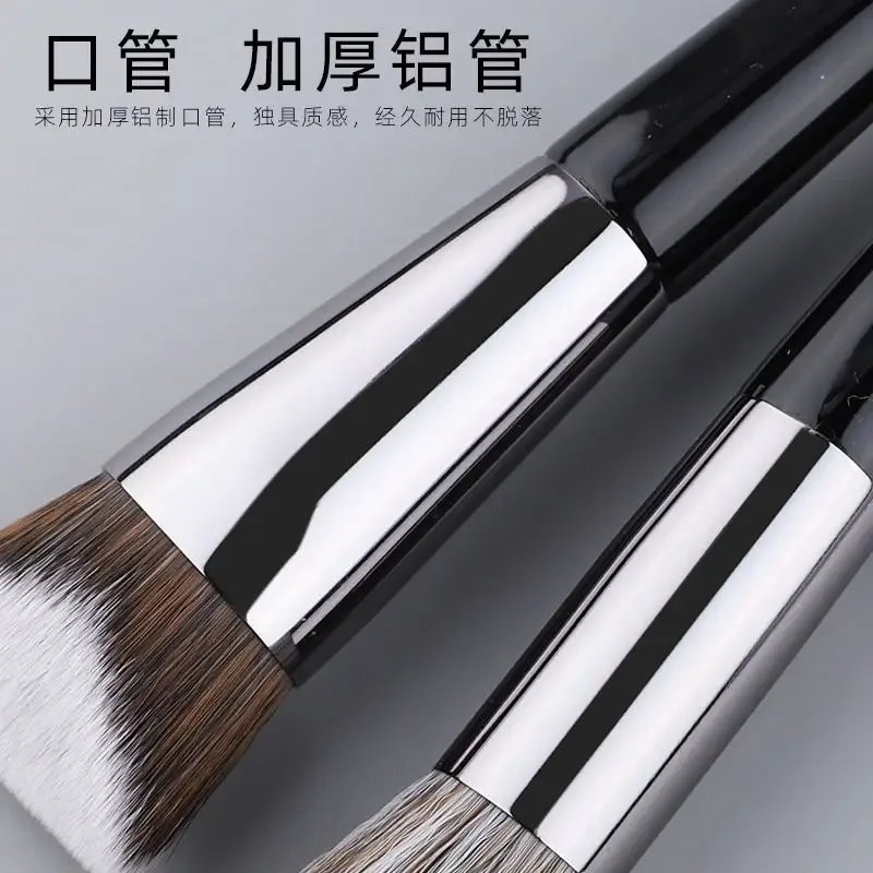 1ks #854 Angled Foundation Make-up štětce Base Make-up štětce sklon Liquid Black kosmetické nástroje kosmetické nástroje pera na make-up