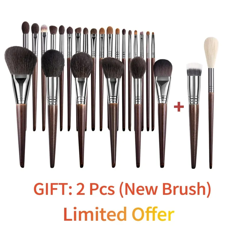 OVW Make-up-Pinsel-Set aus natürlichem Ziegenhaar, Profi-Set, zum Schminken, Mischen, Verwischen, Schattieren — image 13