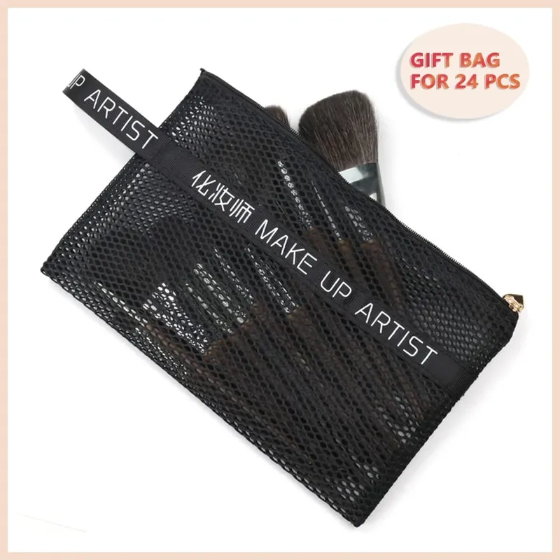 OVW Make-up-Pinsel-Set aus natürlichem Ziegenhaar, Profi-Set, zum Schminken, Mischen, Verwischen, Schattieren — image 5