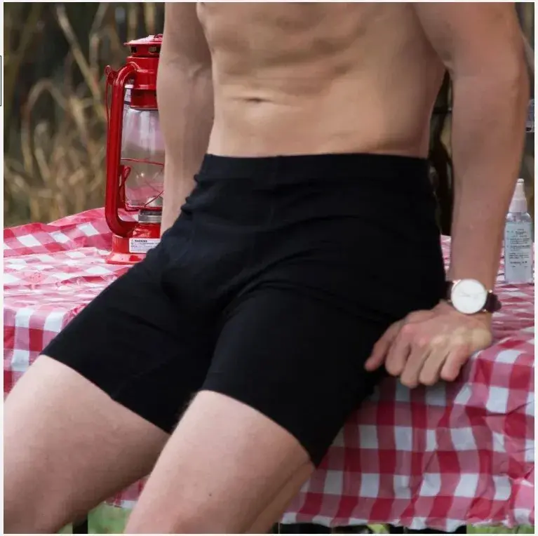 Seluar Dalam Lelaki Merino Wool Long Drop Boxer Brief 100% Bulu Merino Lapisan Asas 240G Lelaki Sukan Seluar Dalam Kecergasan Bernafas — image 8