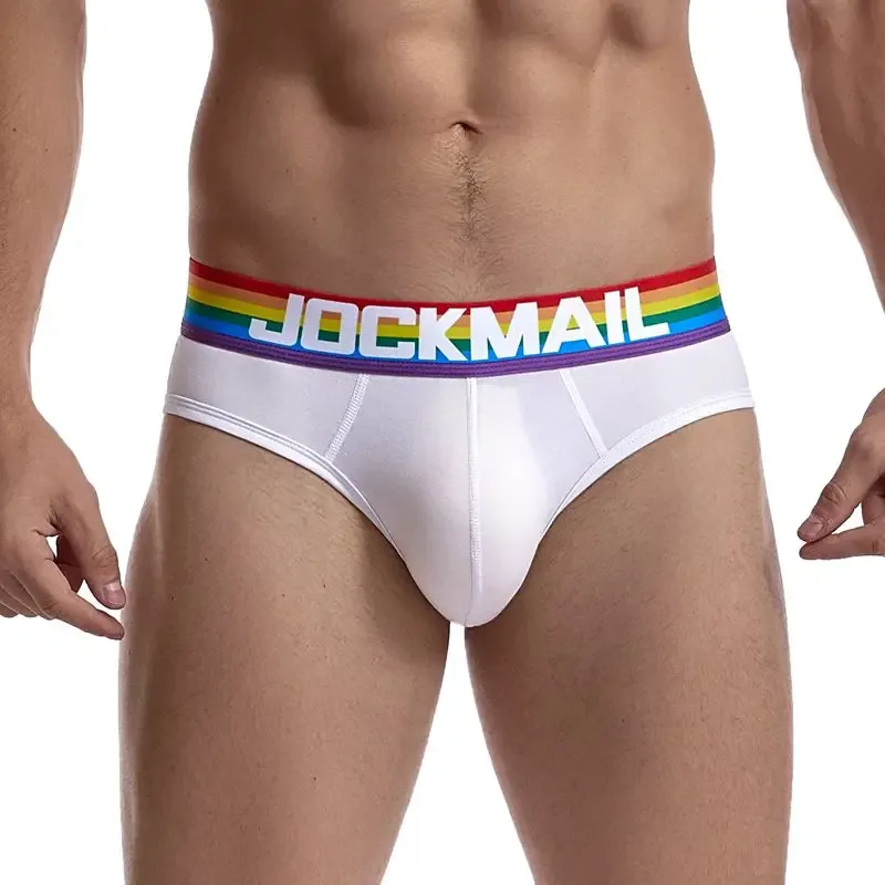 Jockmail Sexy Men's Underwear Briefs Cotton Low Rise Underpant Net yarn Lace, Breathable Summer Shorts calzoncillos hombre slip — image 8