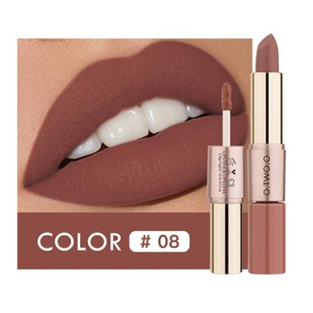 O.TWO.O 2 in 1 Matte Lipstick Lip Gloss Cosmetics Waterproof Pintalabios Batom Mate Lips Makeup Rouge 12 Colors Lip Stick — image 15